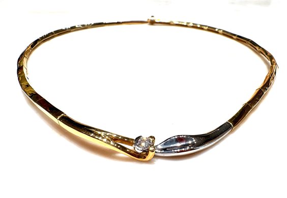 Halskette Sommer Gioielli Dame Collier a cerchio in Gold Diamante 0.22 Ct P.L. DIA CT 0.22 H-SI - P.L. DIA CT 0.22 H-SI